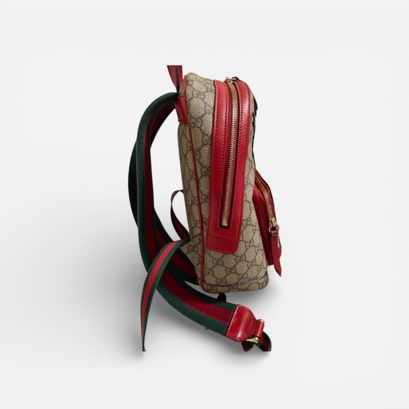 Gucci Backpack Monogram GG Supreme Flower Snake Patches Small Red main image 13